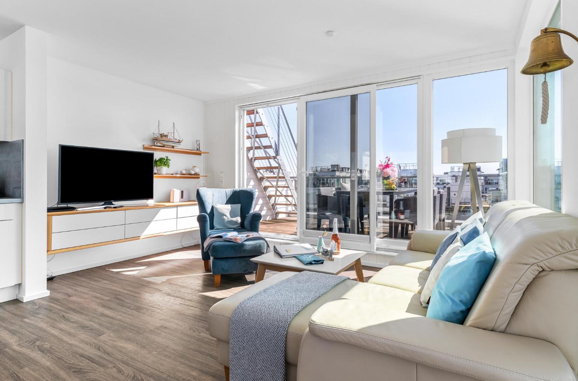 Triton: Meerblick, Sauna, Dachterrasse 奥尔本尼兹 外观 照片